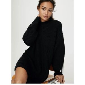 Wilfred Knit mock neck Sweater Dress Black S